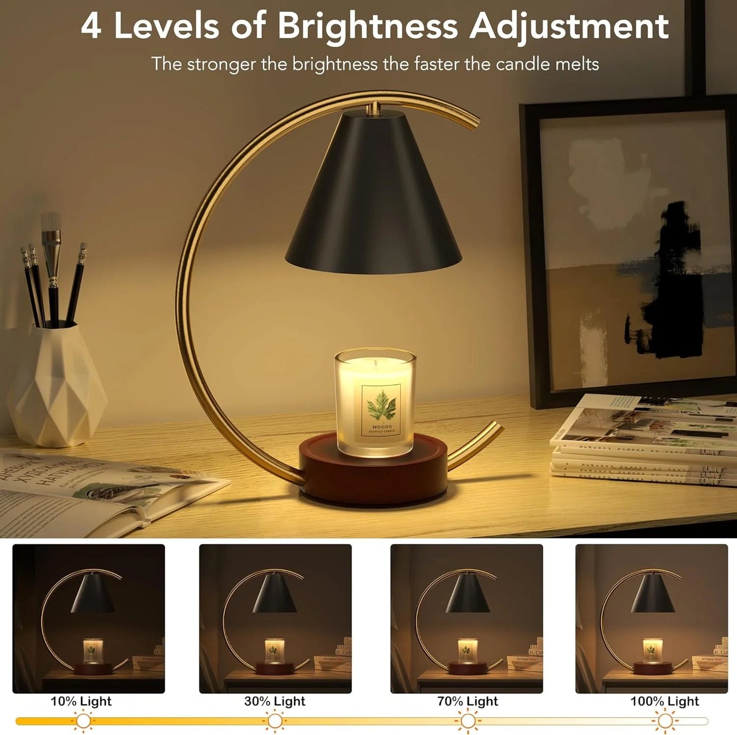 Dimmable Candle Warmer Lamp – Efficient, Flame-Free Fragrance