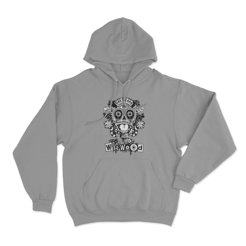 Host Skull Unisex Hoodie Grey Host Skull Unisex Hoodie Grey