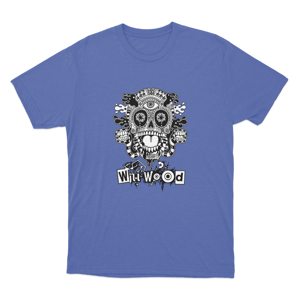 Host Skull Unisex T Shirt Blue Host Skull Unisex T Shirt Blue