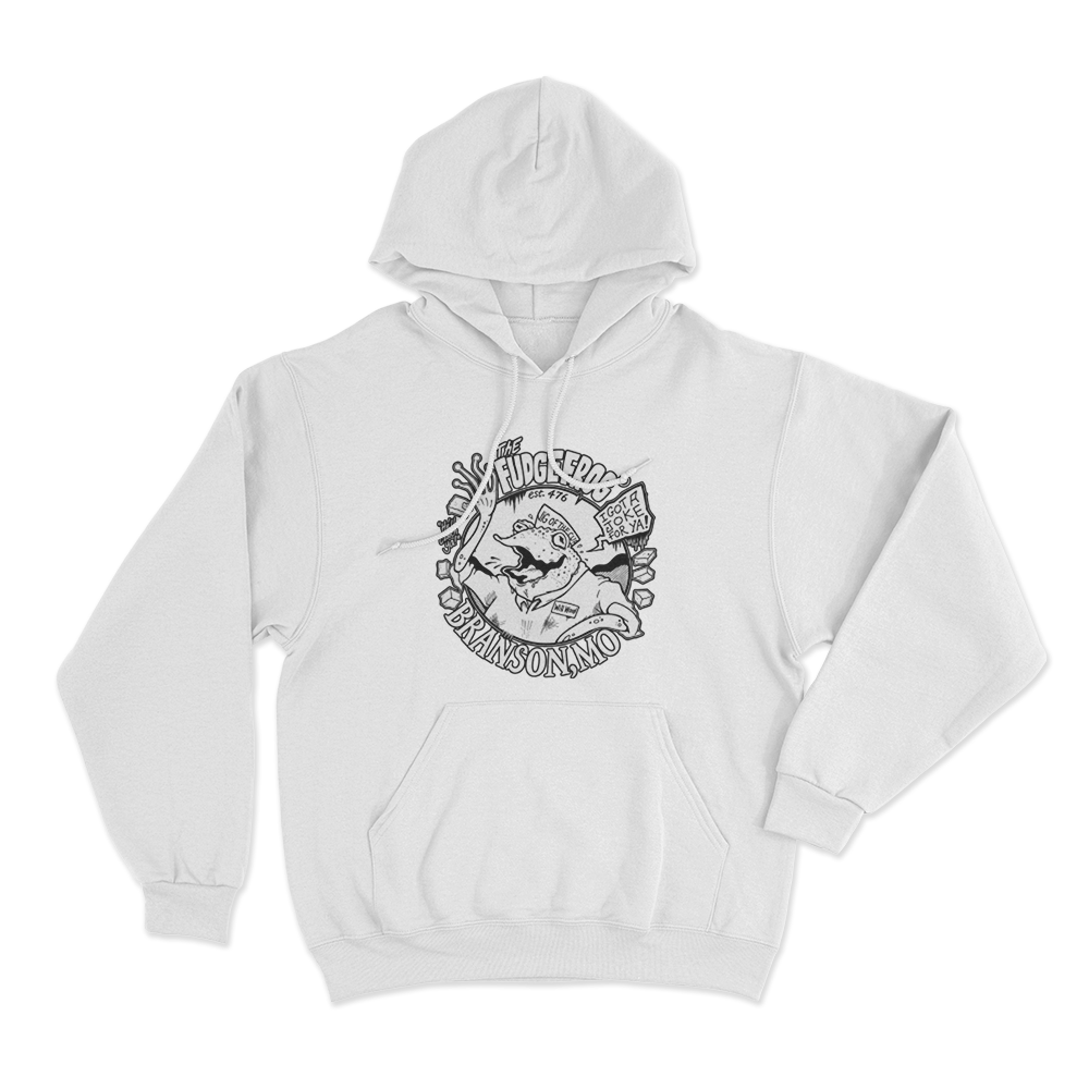 The Fudge Frog Unisex Hoodie White The Fudge Frog Unisex Hoodie White