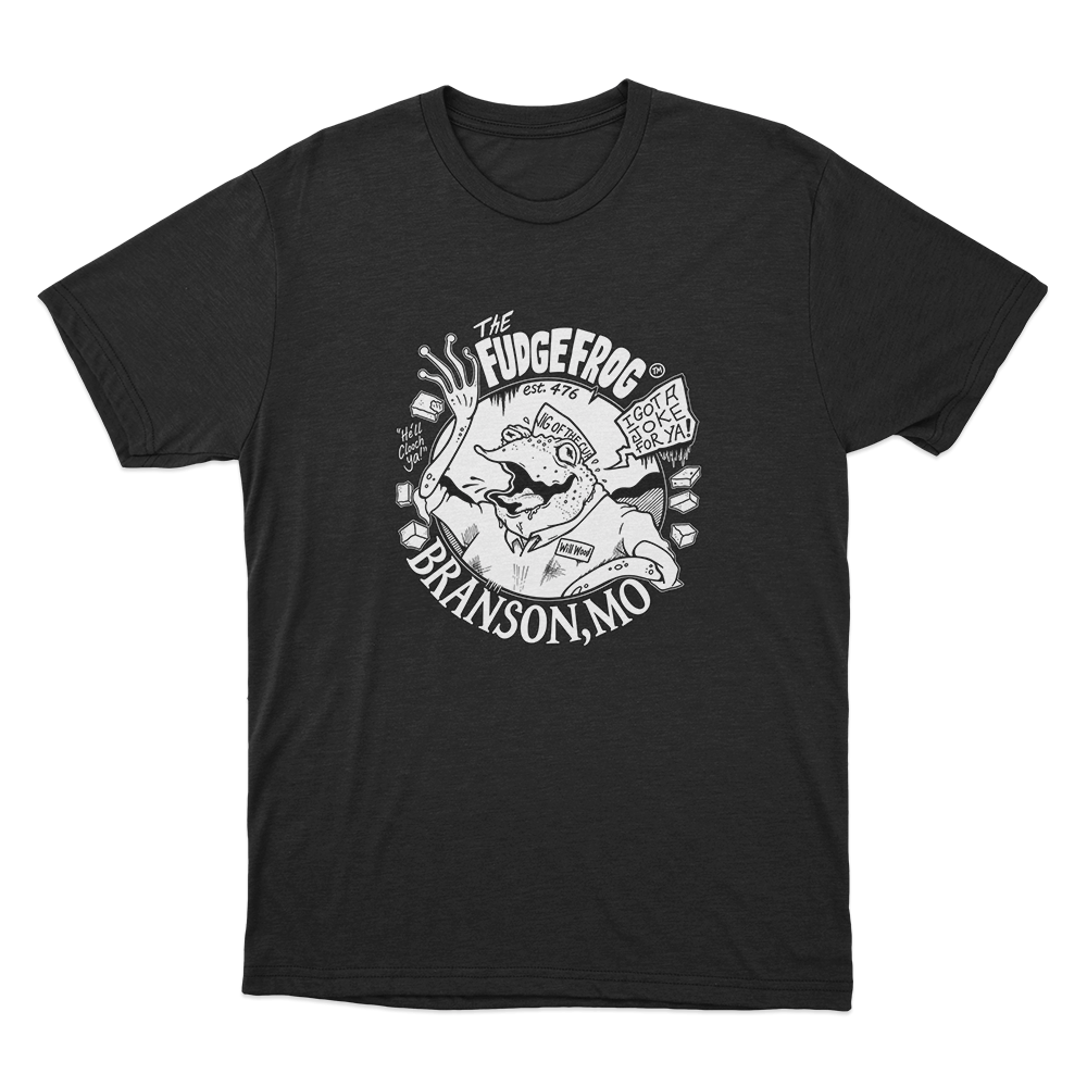 The Fudge Frog Unisex T Shirt Black The Fudge Frog Unisex T Shirt Black
