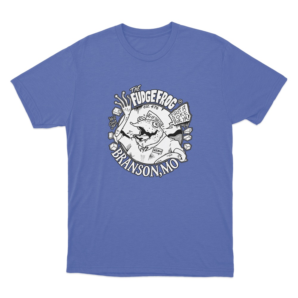 The Fudge Frog Unisex T Shirt Blue The Fudge Frog Unisex T Shirt Blue