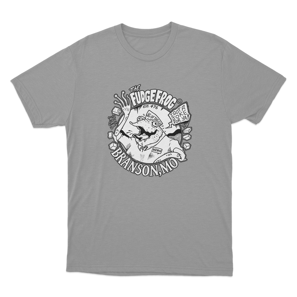 The Fudge Frog Unisex T Shirt Grey The Fudge Frog Unisex T Shirt Grey