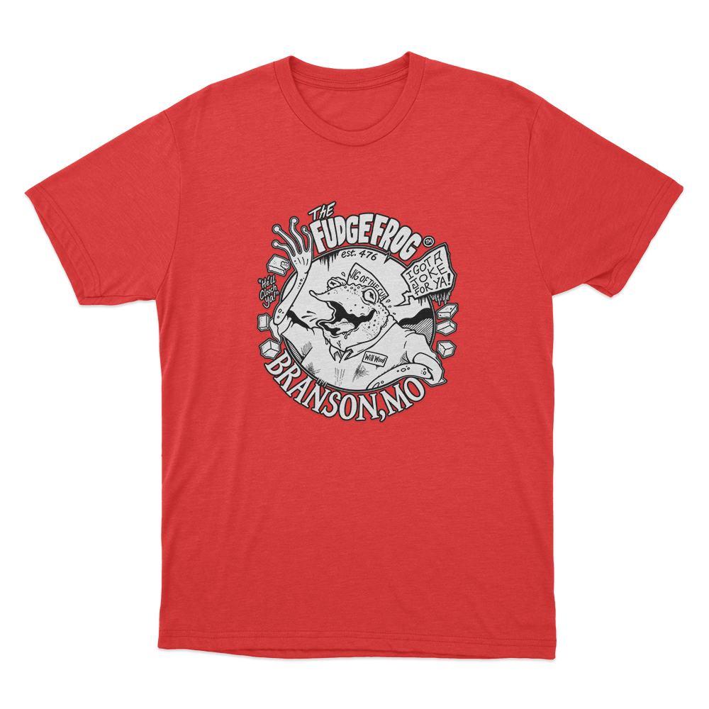 The Fudge Frog Unisex T Shirt Red The Fudge Frog Unisex T Shirt Red