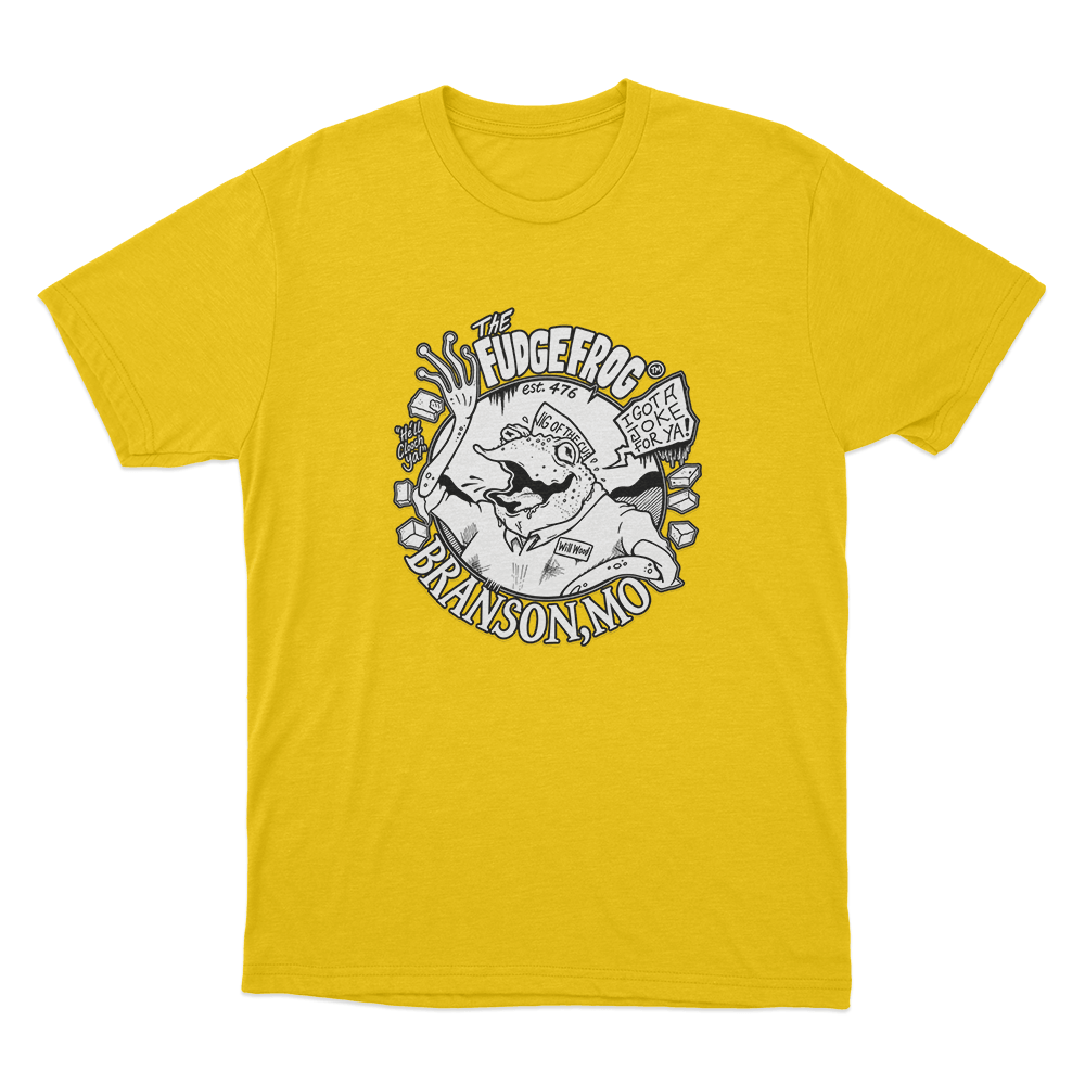 The Fudge Frog Unisex T Shirt Yellow The Fudge Frog Unisex T Shirt Yellow