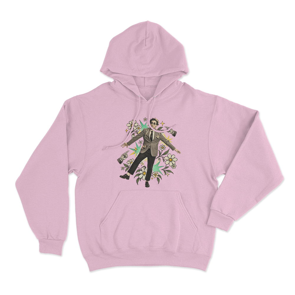 Will Wood Portrait Unisex Hoodie Pink Will Wood Portrait Unisex Hoodie Pink