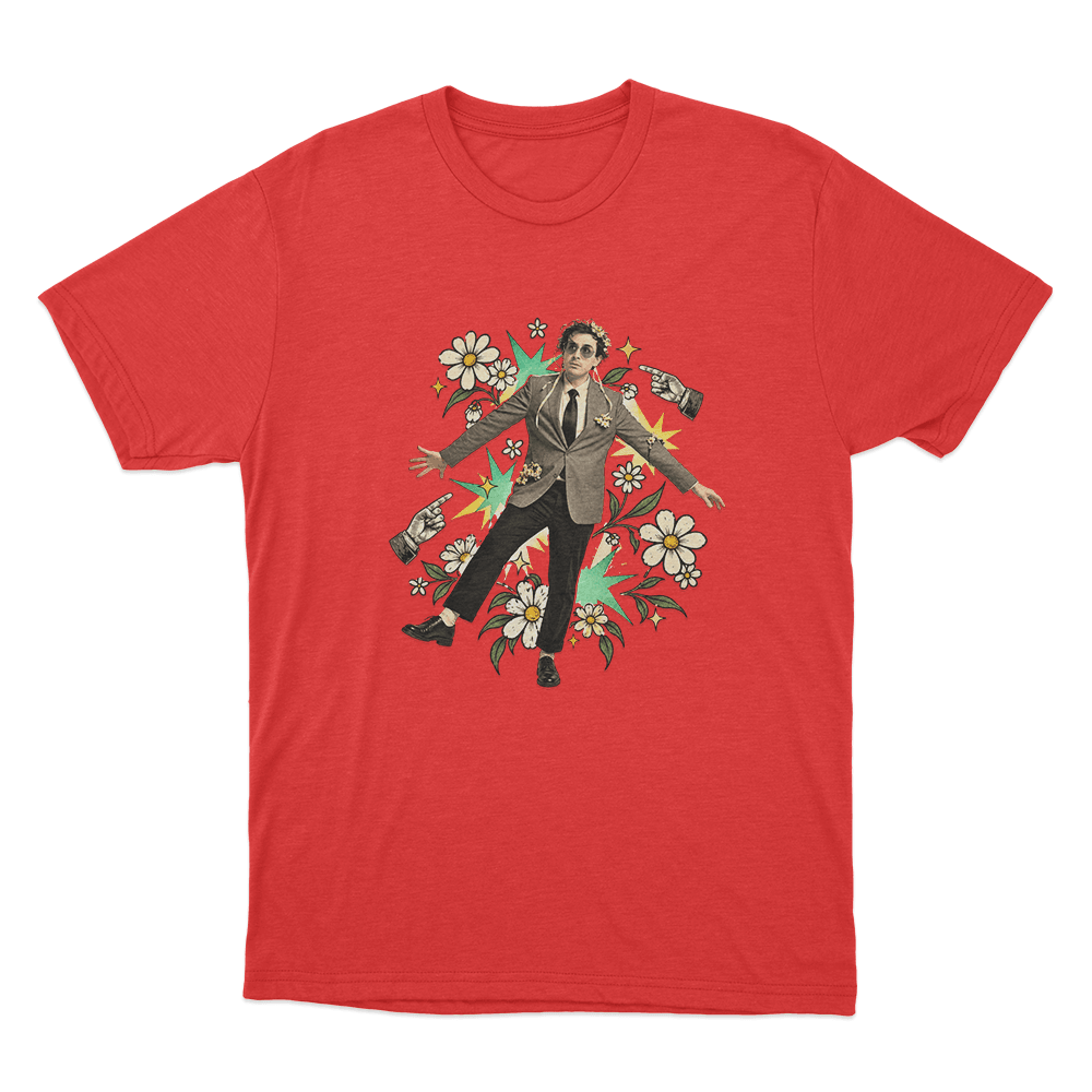 Will Wood Portrait Unisex T Shirt Red Will Wood Portrait Unisex T Shirt Red